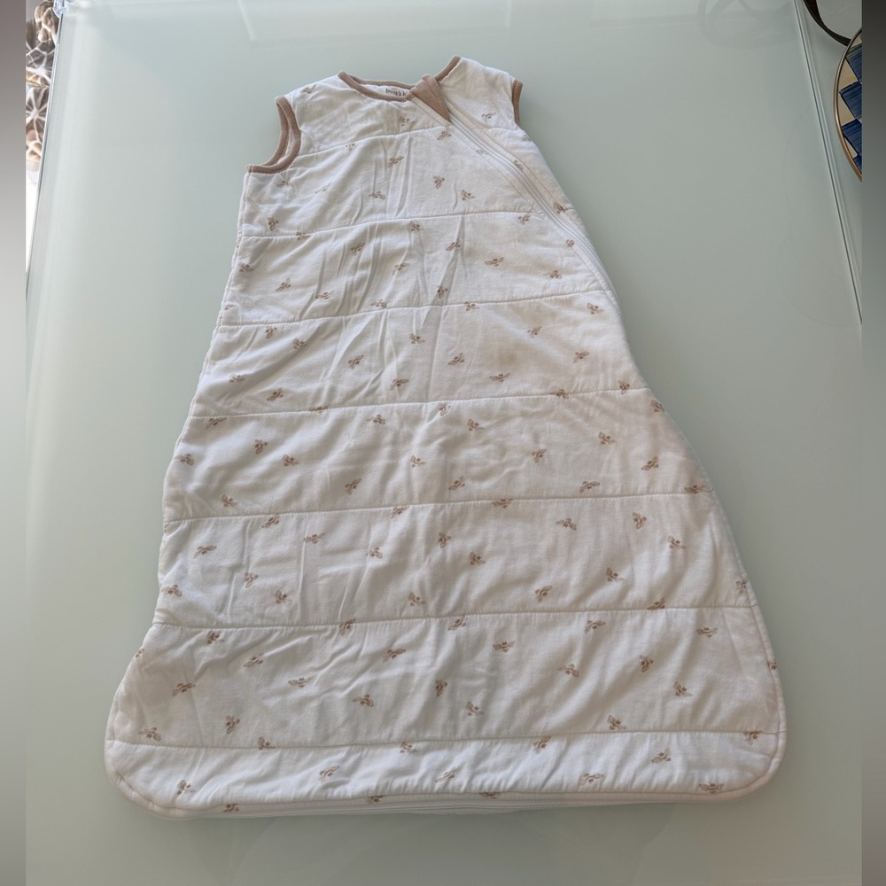 Burt's Bees Cream and Brown Baby Sleeping Bag